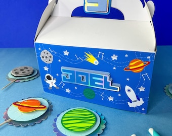 Space Favor Boxes, Space Theme Favor Boxes, Space Party Favors, Space Birthday Party, First Trip Around the Sun. Space Treat Boxes.e