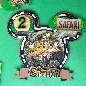 Mickey Safari Inspired Cake Topper, Mickey Safari First Birthday, Mickey Mouse Cake Topper, Safari Cake Topper, Mickey Mouse Party