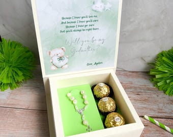 Godparent  Gift Box Custom Godparent Proposal Candy Favor Box Personalized Godparent Gift Will you be my Godparents
