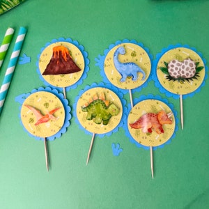 Dinosaur Cupcake Toppers, Dino Party Decoration, Dinosaur Cupcake Liners, T-Rex Party, Dinosaur Party Cake, Dinosaur Baby Shower.