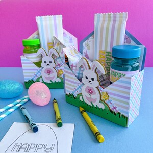 Bunny Favor Boxes, Party Decorations, Easter Party, Easter Bunny Treat Box, Easter Rabbit, Easter Treat Box, Easter Bunny Favor,