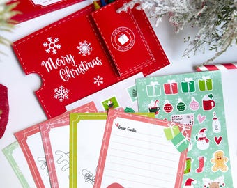 Letter to Santa Kit Christmas Activity Set Santa Activity Box Personalized Letter To Santa Christmas Kids Kit Holiday Craft Box Stickers