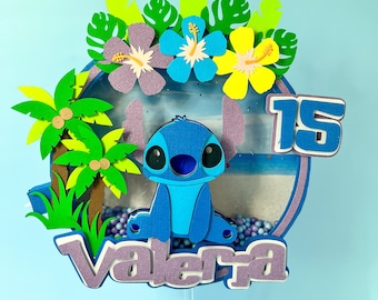Stitch Cake Topper, Stitch Party Decorations, Stitch Shaker Cake Topper, Shaker Cake Topper, Stitch Cake Decorations, Stitch Birthday