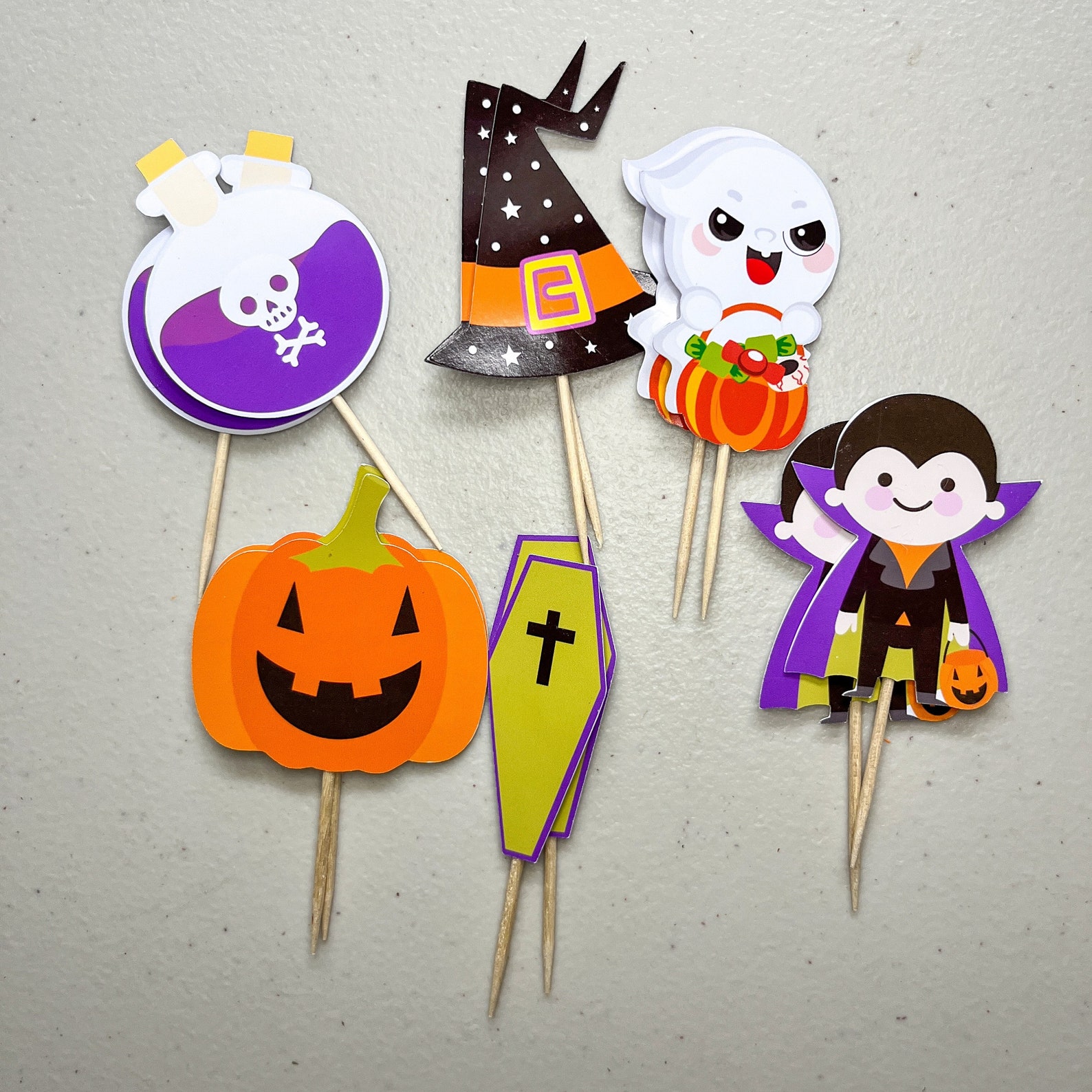 Halloween Cupcake Topper Halloween Party Decoration Etsy