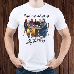 Stephen King Horror Characters Friends Signature T-Shirt Youth funny shirts gift shirts Hoodie Sweatshirt Long Sleeve Graphic Tee Youth