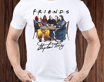 Stephen King Horror Characters Friends Signature T-Shirt Youth funny shirts gift shirts Hoodie Sweatshirt Long Sleeve Graphic Tee Youth