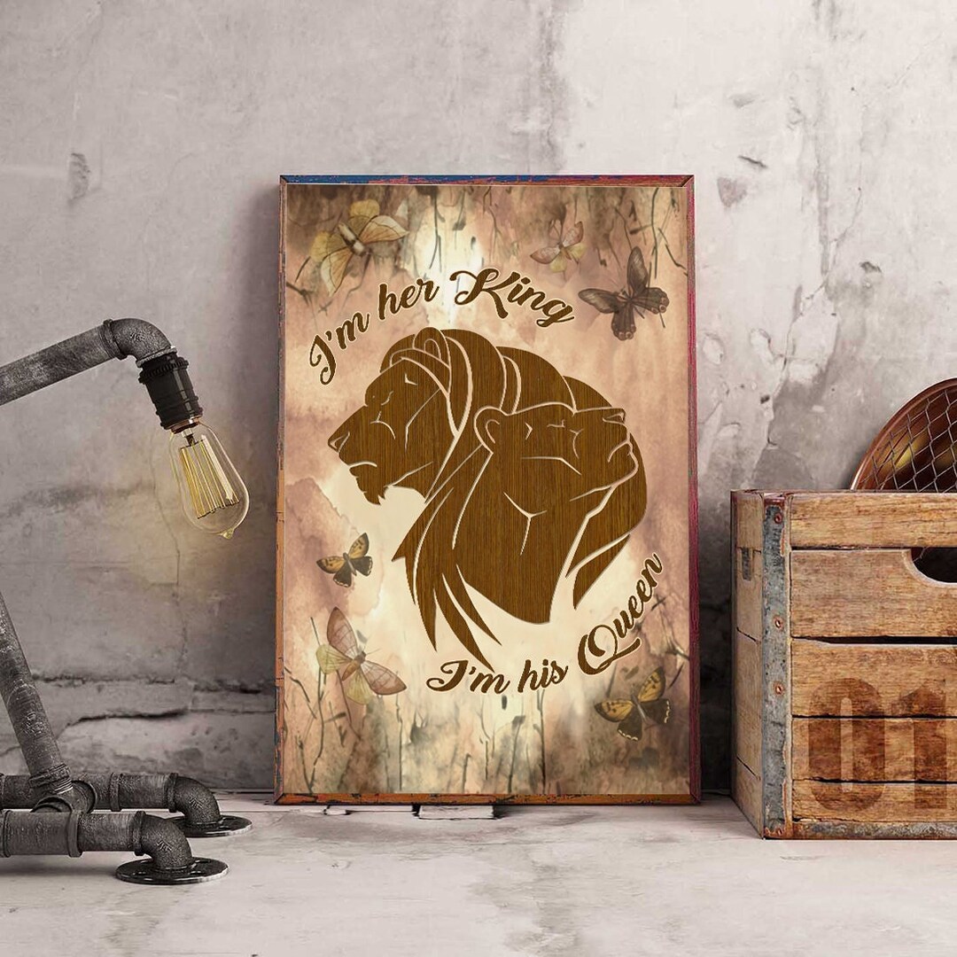 König der Löwen Vintage Poster, Mufasa Sarabi Poster, Ehemann und Ehefrau Poster, ich bin ihr