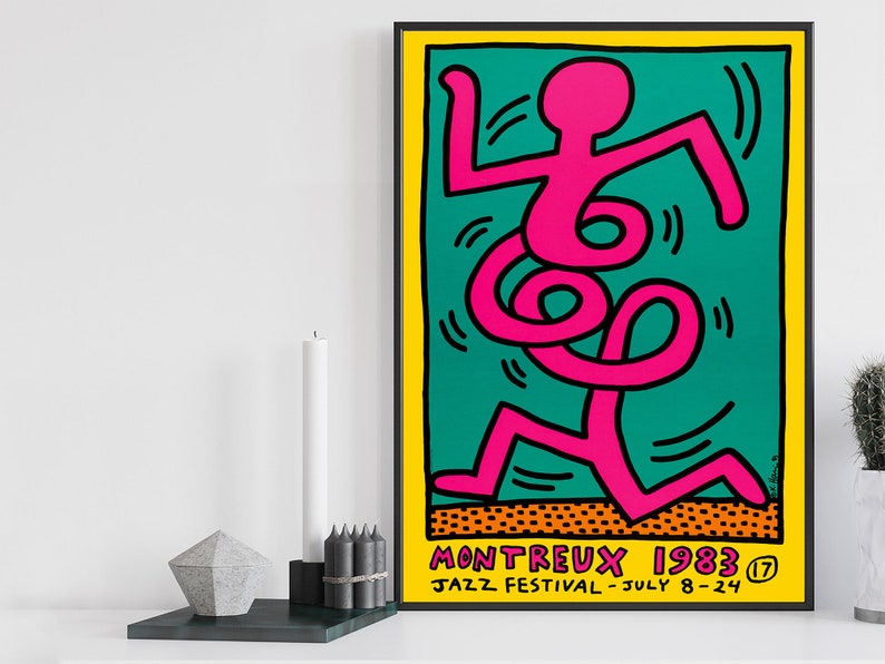 Mug Collector Keith Haring - Affiches Festival De Jazz De Montreux 1983 - Pop Art - 325ml - Neuf Avec Boîte