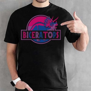 Biceratops Dinosaur LGBT bisexual pride Shirt, funny shirts, gift shirts, unisex shirts, Hoodie, Sweatshirt , Long Sleeve, Youth Youth