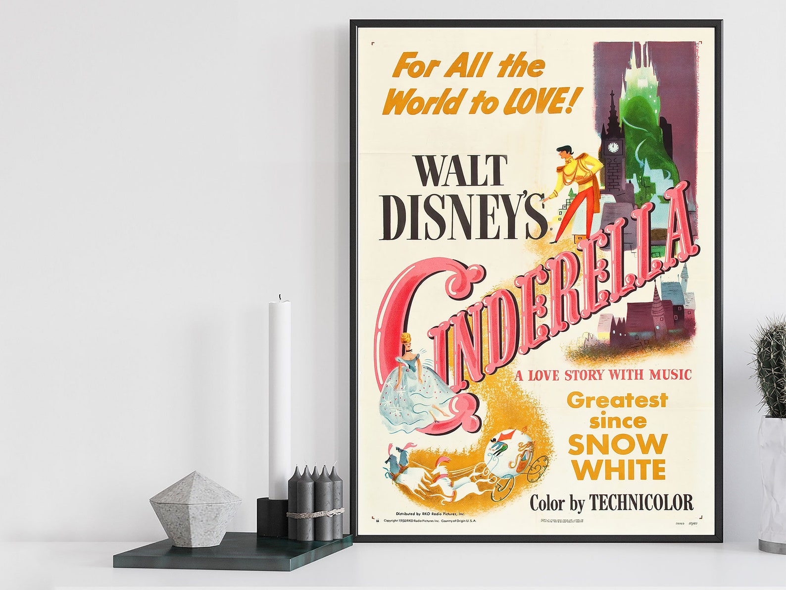 Cinderella Movie Poster Art Print, Poster Print, Home Decor Gifts, Wall ...