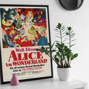 Alice In Wonderland Movie Poster Art Print, poster print, Home Decor gifts, Wall Decor Poster Art Print poster print Home Decor gifts