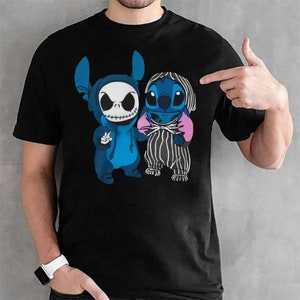 Stitch And Jack Skellington Funny Best Friends Vintage T-Shirt For Men Women Unisex Adult Bella Gildan Hoodie Sweatshirt Kid Shirt Best Gift