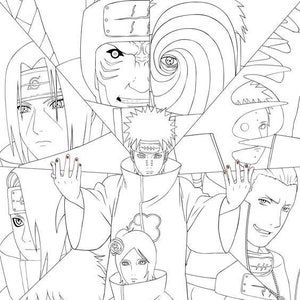 61 Akatsuki Coloring Pages Naruto  Latest
