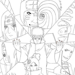 Naruto Coloring Pages | Etsy
