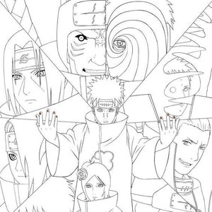 710  Naruto Coloring Pages Akatsuki  Latest Free