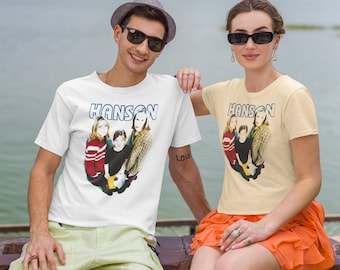 Vintage Hanson Band White T-Shirt Unisex Heavy Cotton Tee