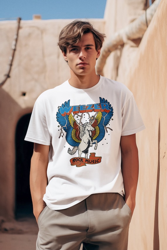 Vintage Shirt for Fan Weezer Band-unisex T-shirt Heavy Cotton Tee