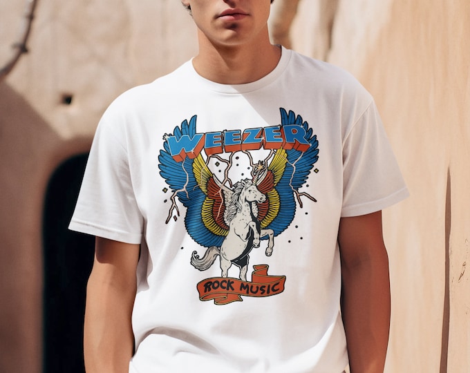 Vintage Shirt for Fan Weezer Band-Unisex T-Shirt Heavy Cotton Tee