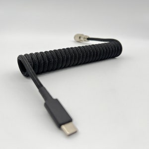 Custom Coiled Keyboard Cable (Black)