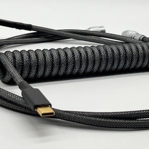 Custom Coiled Keyboard Cable (Black&White)