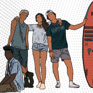 Outer Banks, P4L, Pogues for Life, Pogues 4 Life, John B, JJ, Pope, Kiara, Outer Banks Silhouette .PNG Arquivo, Arquivo de Sublimação, Arquivo Digital