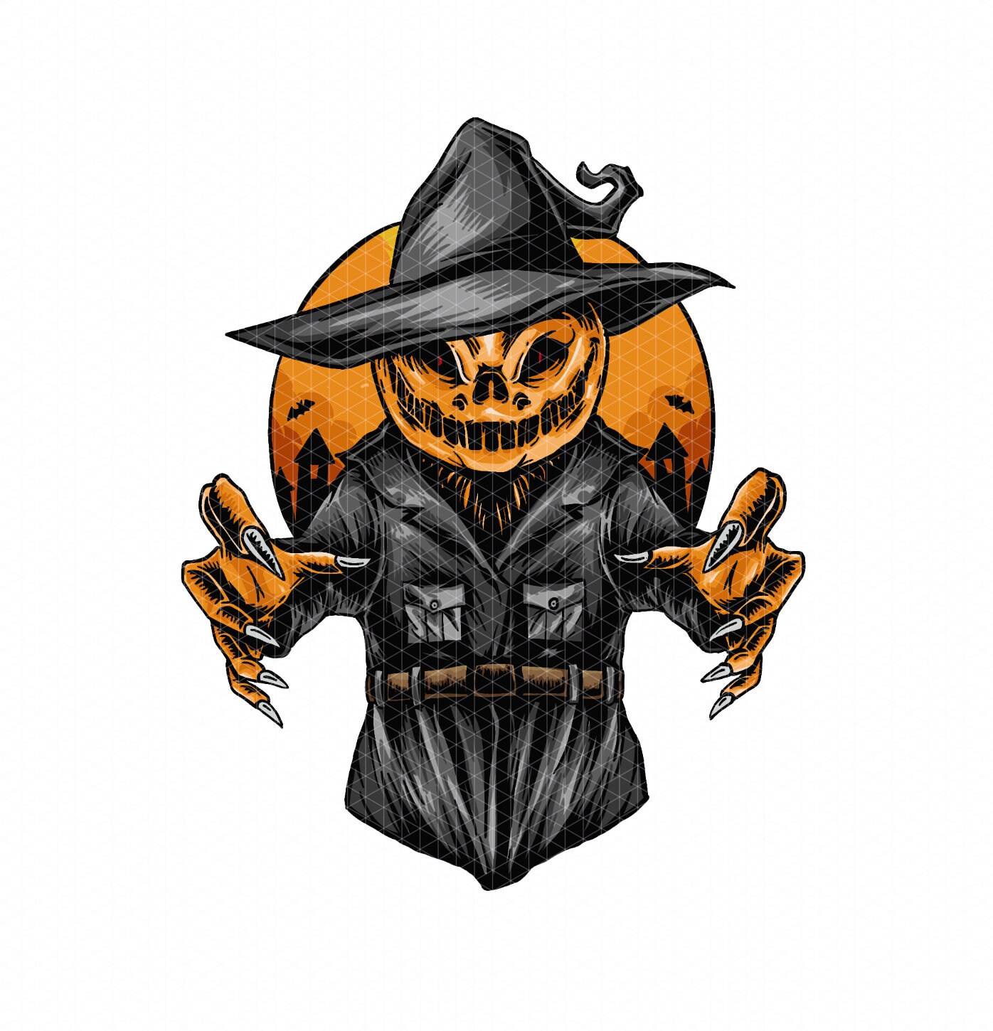 Scary Pumpkin png, Halloween png, Pumpkin Halloween png, Pumpkin Scarecrow, Fall Time png, Sublimation File