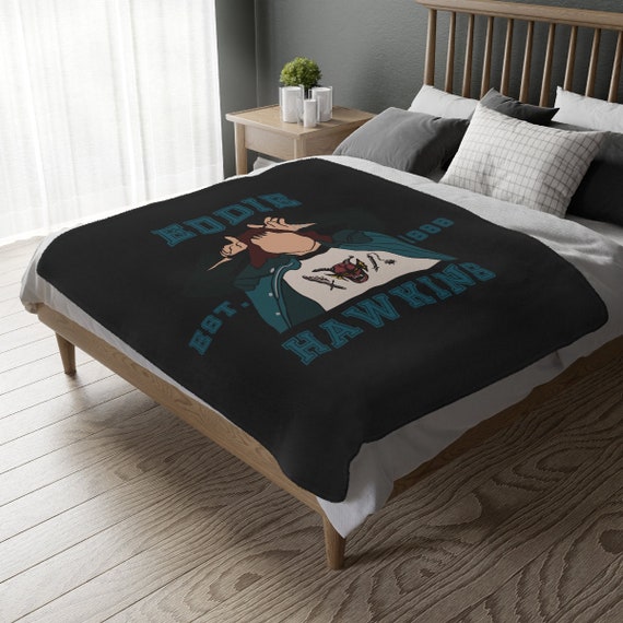 Eddie Munson Velveteen Minky Blanket Stranger Things Blanket