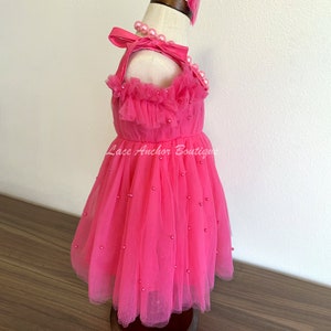 Baby Pink Bow Birthday Tulle Dress for Girls
