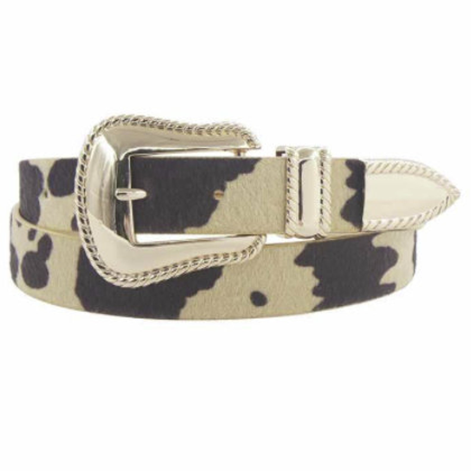 Cow Print Faux Hair Belt Women's Western Belt Faux Etsy