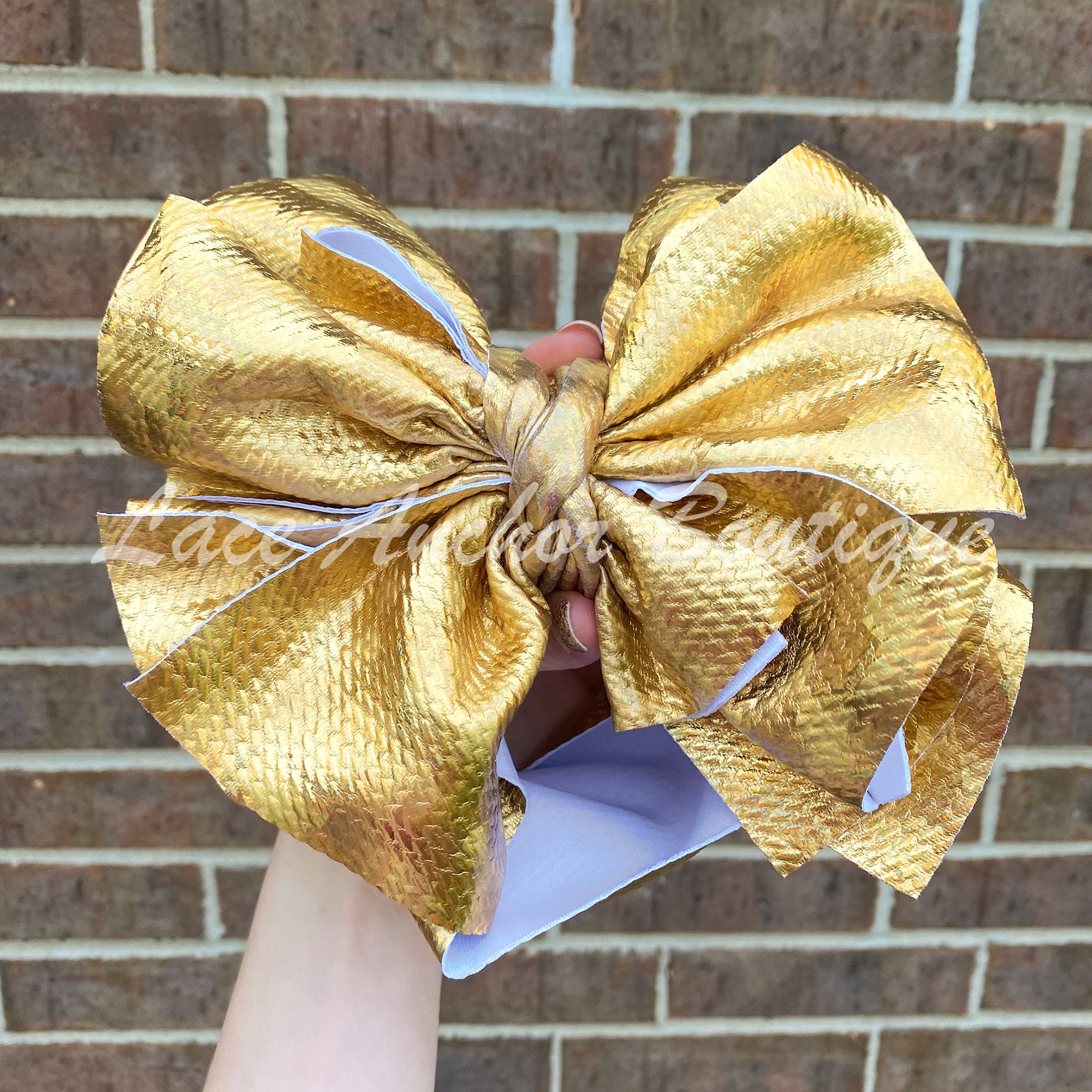Elegant Gold Satin Headwrap with Decorative Bow Gold Glitter Headwrap Bow - Etsy main image 4