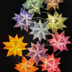 Origami craft set Bascetta 10 stars transparent star in a star 5.0 cm x 5.0 cm image 9