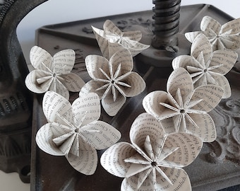 nachhaltige Papierdekoration 10 Blüten  Origami