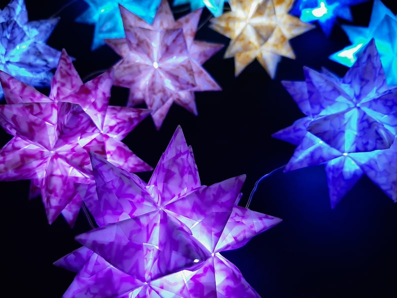 Origami craft set Bascetta 10 stars transparent star in a star 5.0 cm x 5.0 cm image 10