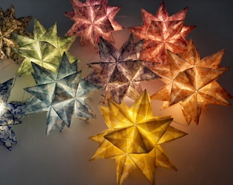 Origami craft set Bascetta 10 stars transparent star in a star 5.0 cm x 5.0 cm