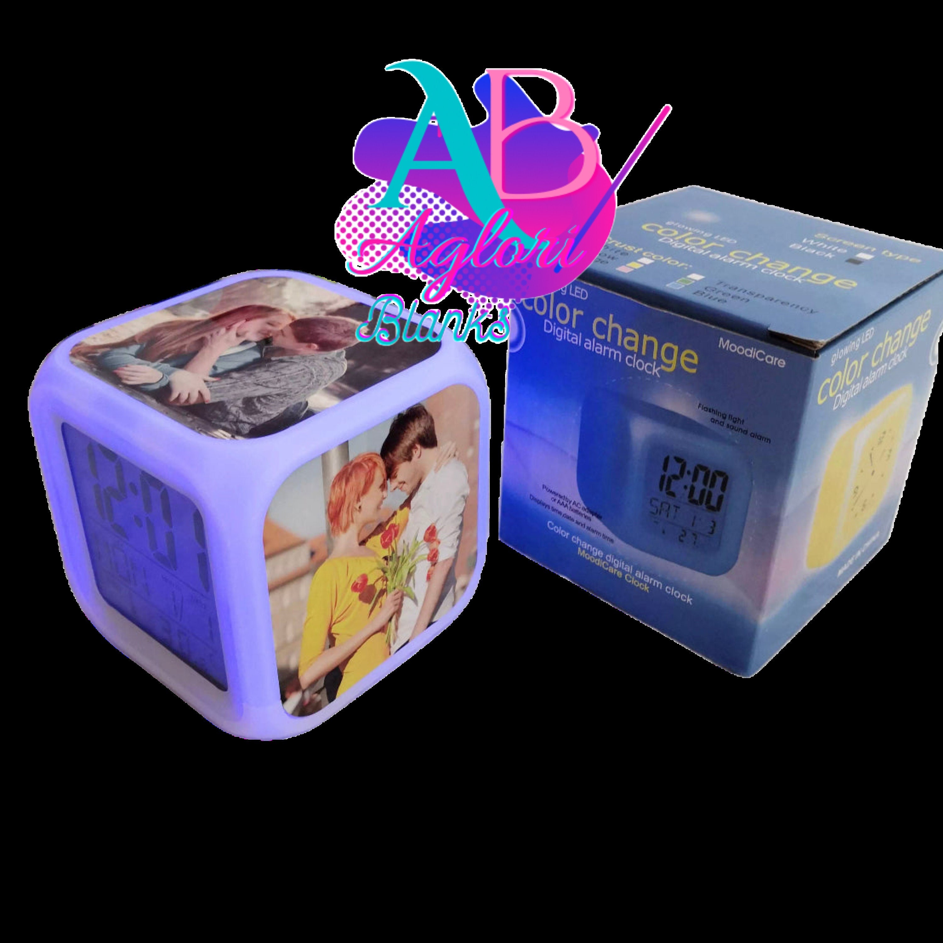 Blank Sublimation LED Color Change Digital Alarm Clock Etsy