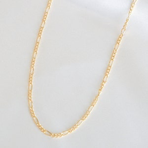 Gold Figaro Chain Necklace / 14k Gold Filled Necklace / Everyday Gold Chain for Women / Layering Chain / Simple Gold Chain / Trendy Necklace