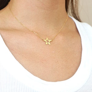 Gold Filled Star Necklace / Dainty Star Choker Necklace / Celestial Necklace