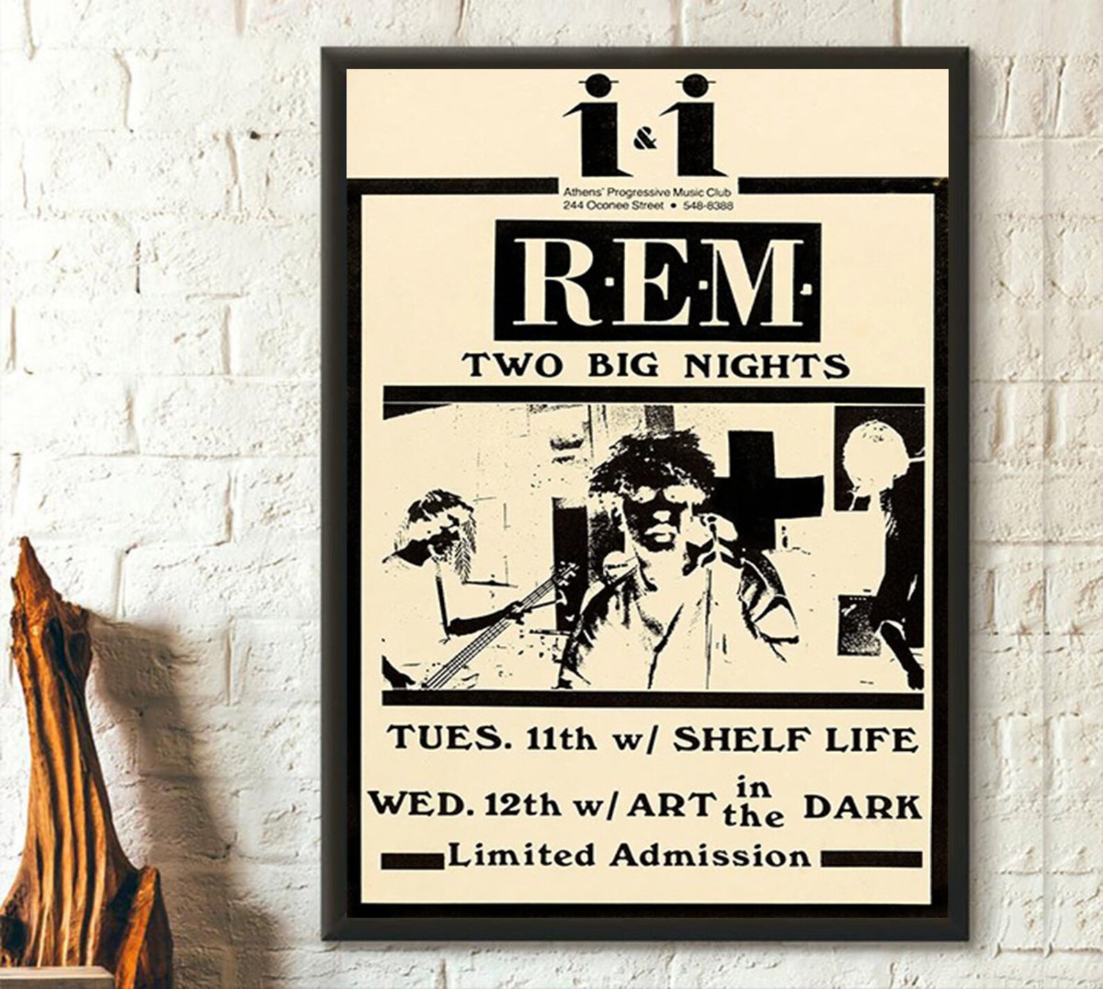 REM 1983 Athens GA Concert Poster Etsy
