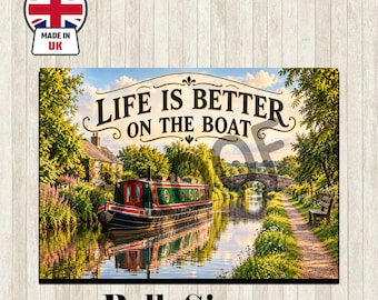 Life Is Better On The Boat Metal Sign, Boat Decor Plaque