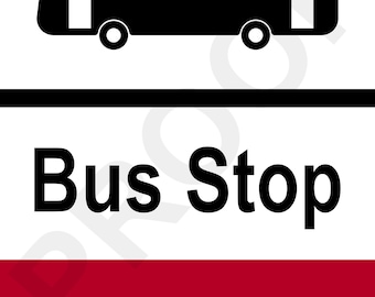 Bus Stop Personalised Any Name Bedroom Door Sign Boy Girl Room Plaque Gift Novelty Plaque
