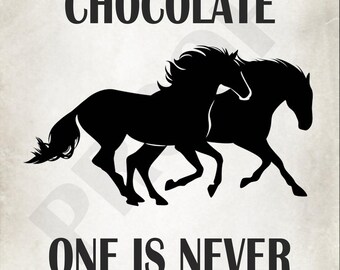 Horse is Like Chocolate Funny Metal Sign Horse Lover Gift Stables Plaque