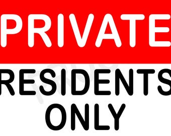 Private Residents Only Parking Metal Sign Access Security Plaque