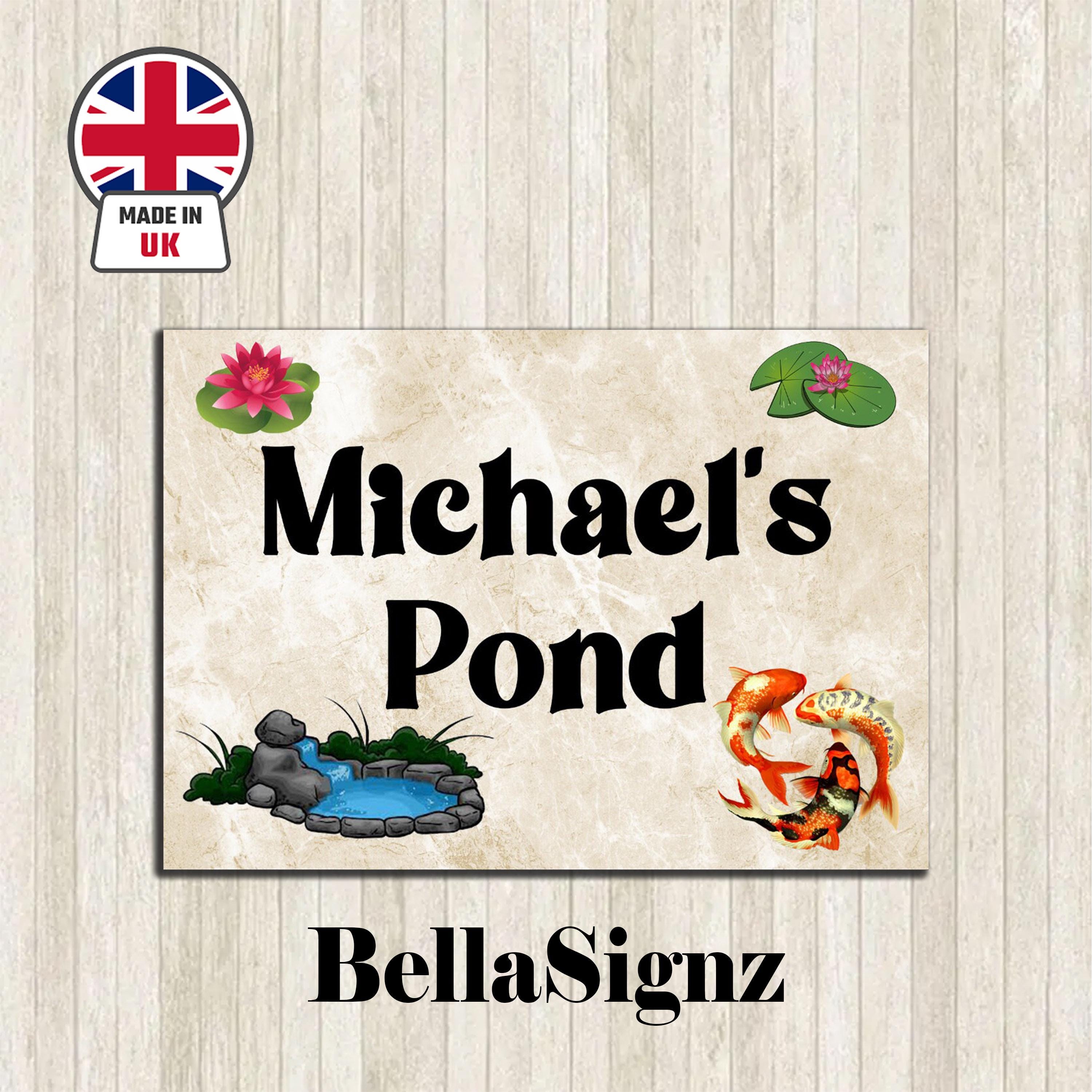 Personalized Pond Sign: Weatherproof Metal Koi Carp Garden Decor - Etsy UK