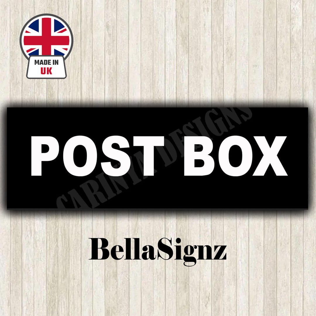 Post Box Metal Sign Plaque Door House Office Letters Parcel Delivery ...