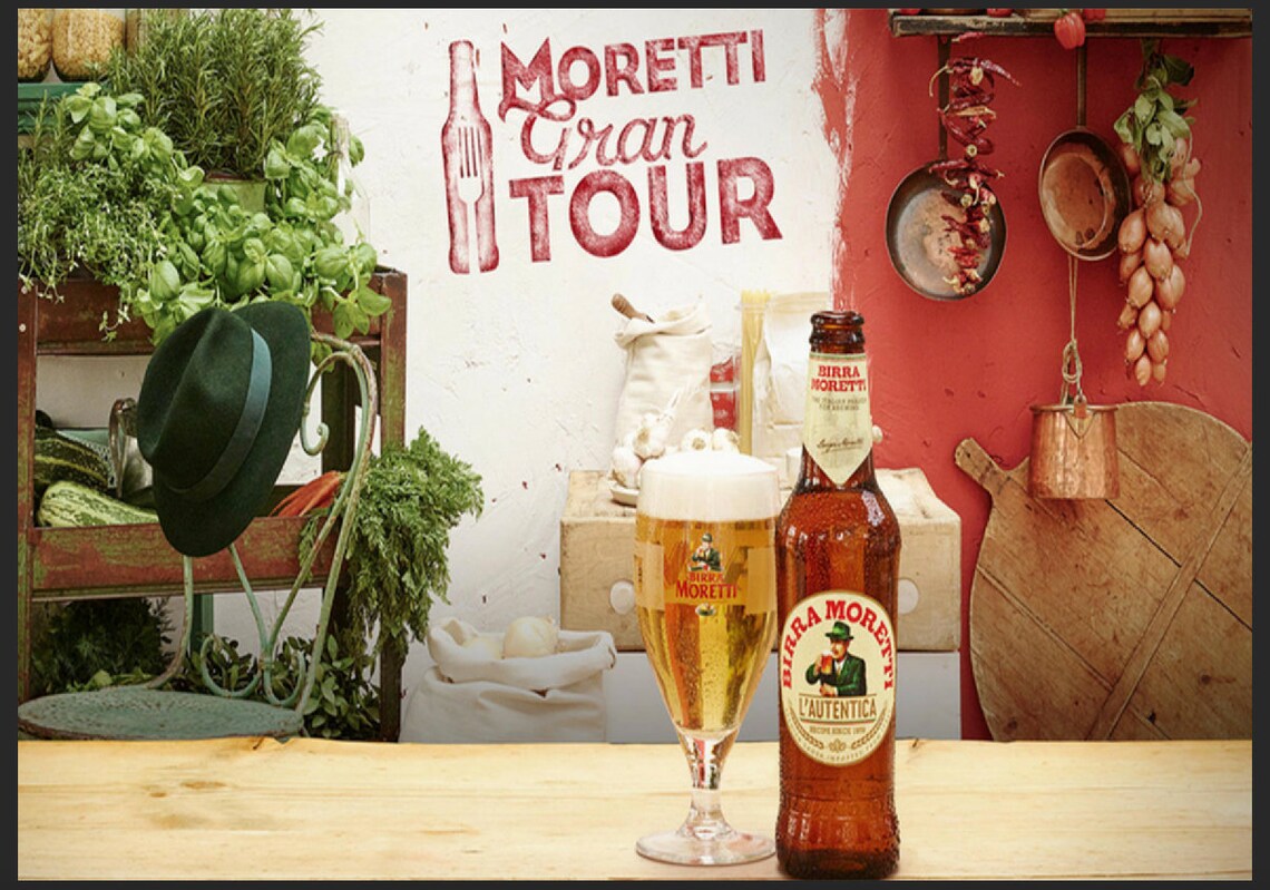 Birra Moretti Beer Lager Italien Italienische Kneipen bar Mann | Etsy