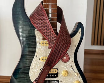 Guitar Strap Digital patterns &quot;Strela&quot; - Ergonomic pattern - leathercraft - PDF pattern ONLY