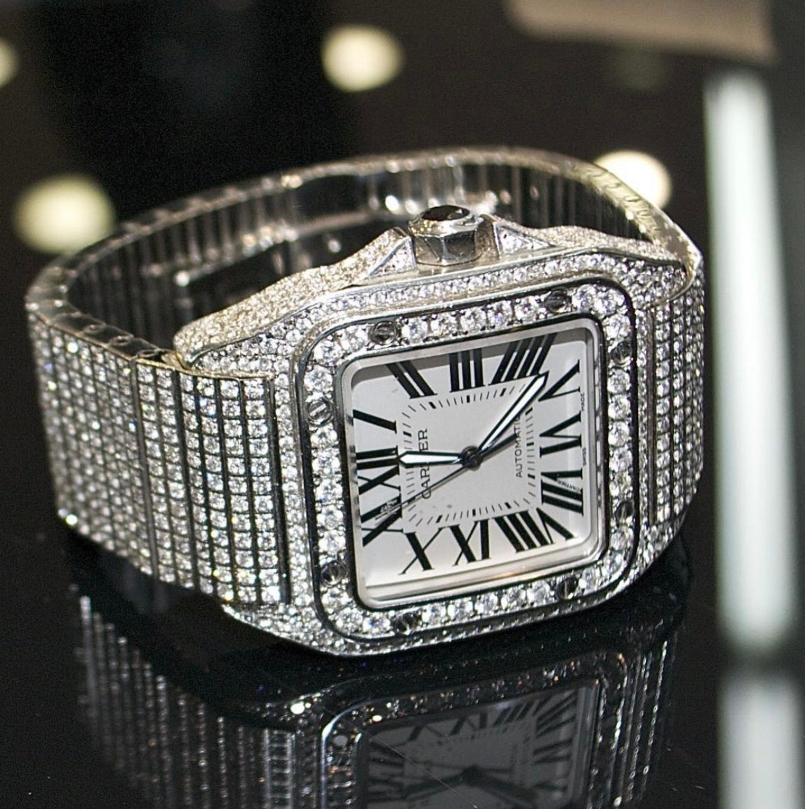 CARTIER Bust Down Santos - Etsy