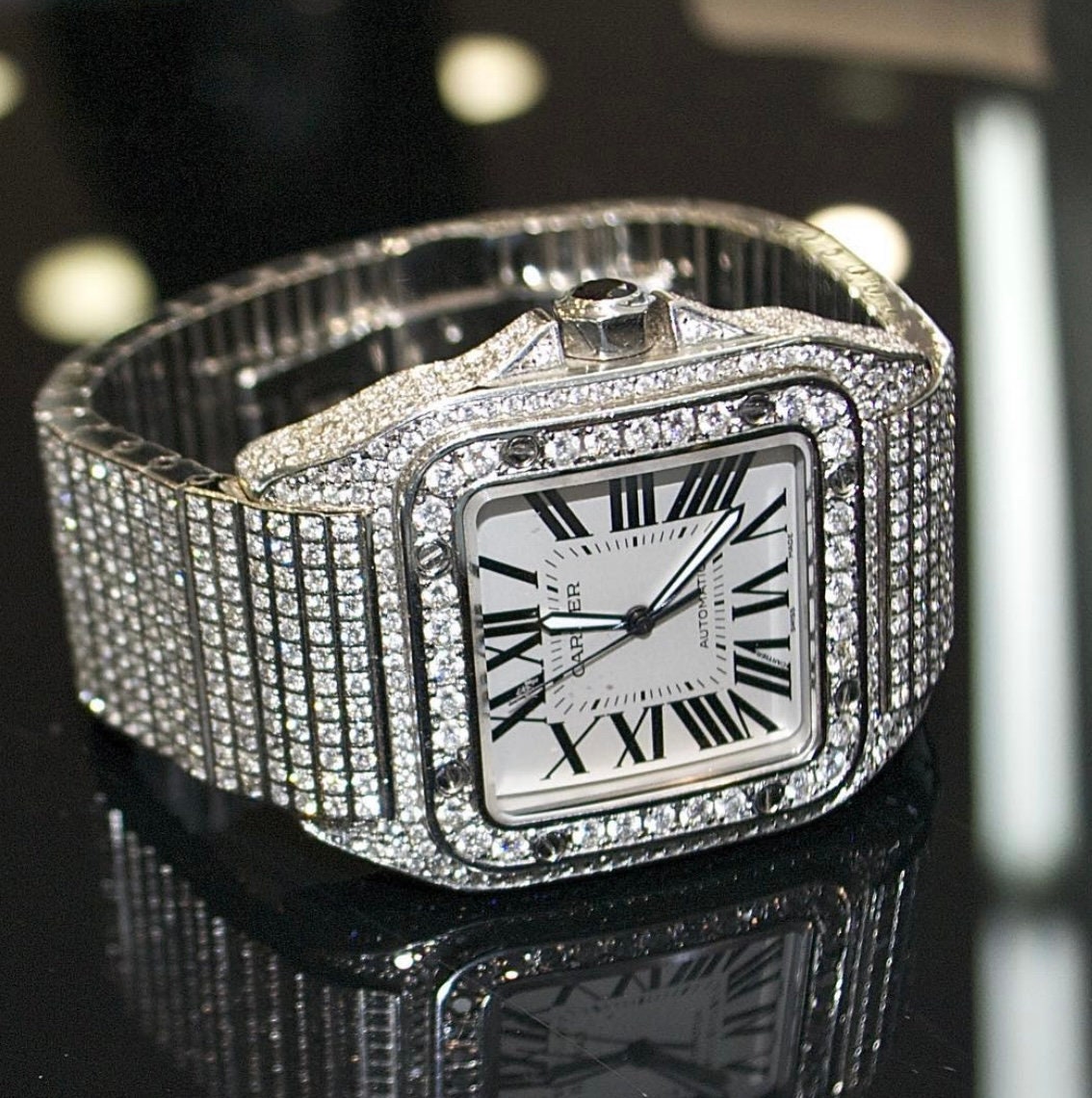 CARTIER Bust Down Santos Etsy