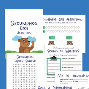 Groundhog Day Activities, Groundhog Day, Digital Download, Printable Download, Instant Download, STEM, STEM Activities