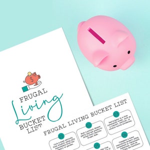 Frugal Living Bucket List, Frugal Living, Bucket List, Digital Download, Printable Download, Instant Download, Frugal Living Tips